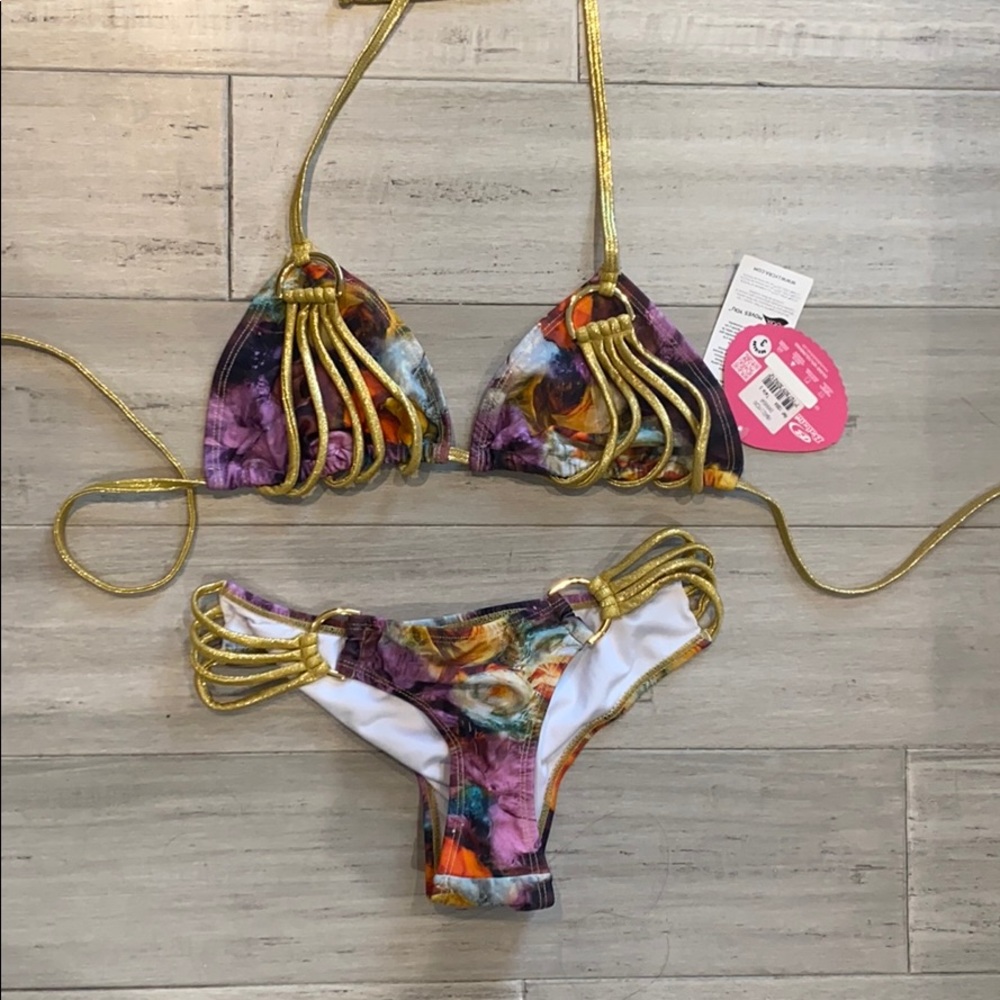 NEW Colombian embellished bikini set